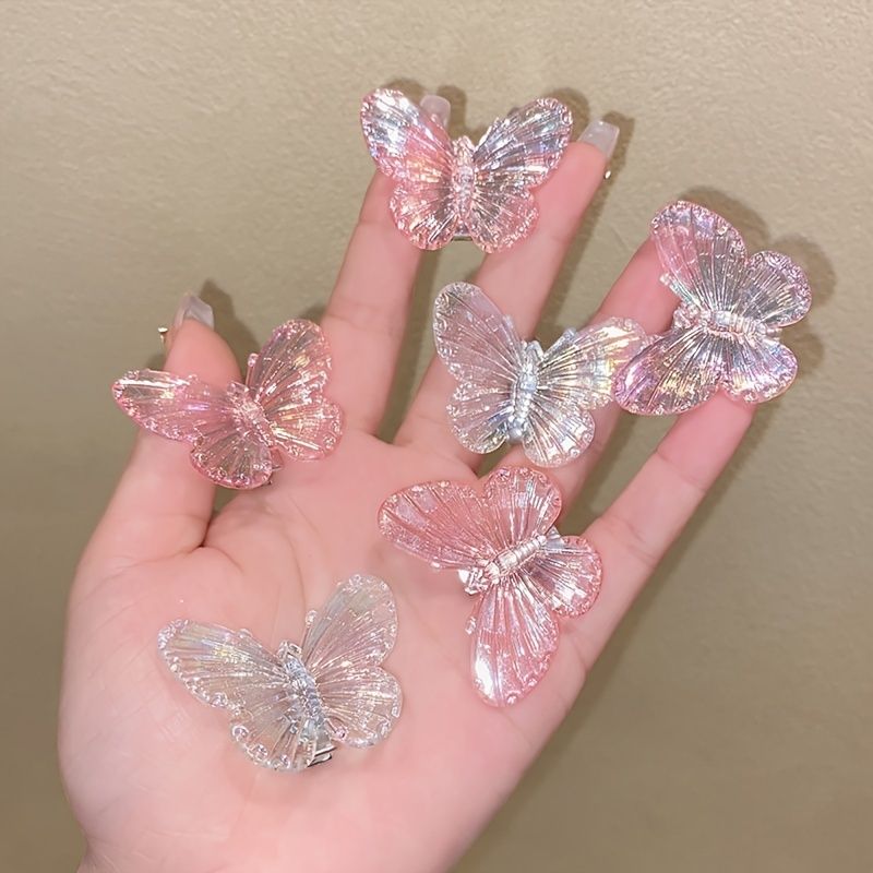 2ks Dívčí Roztomilé Sponky Do Vlasů Butterfly Průhledné Jehlice Do Pro Děti