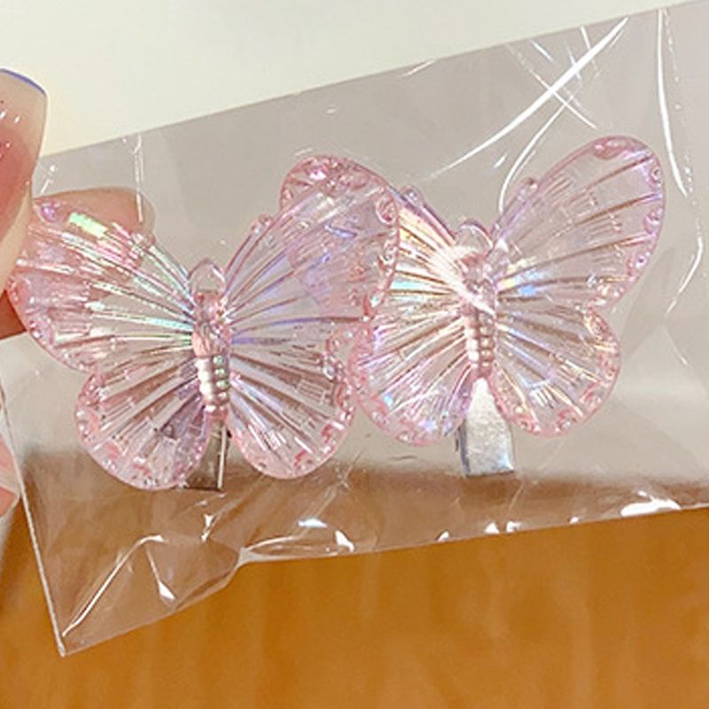2ks Dívčí Roztomilé Sponky Do Vlasů Butterfly Průhledné Jehlice Do Pro Děti