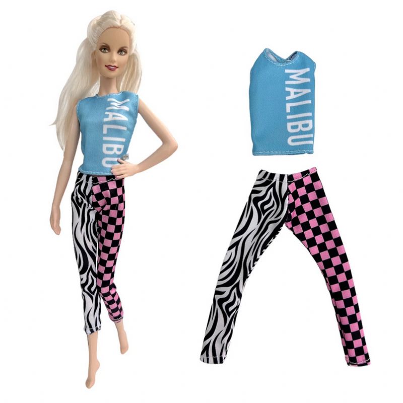 Módní Denní Neformální Sportovní Top Halenka Sukně Kalhoty Šaty Pro Panenky Barbie Doplněk