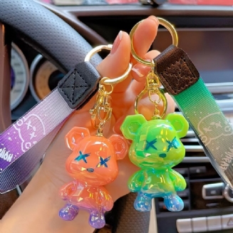 Roztomilý Dárek Na Klíče - Batoh Charms Couple Cartoon Bears Kluk Dívka Taška Klíčenky Ženy Muži Přívěsek Na Auto