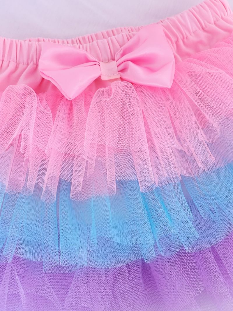 Dívčí 3 Vrstvy Princezna Tutu Sukně Baletní Síťovaná Společenské Šaty Oblečení Dětské