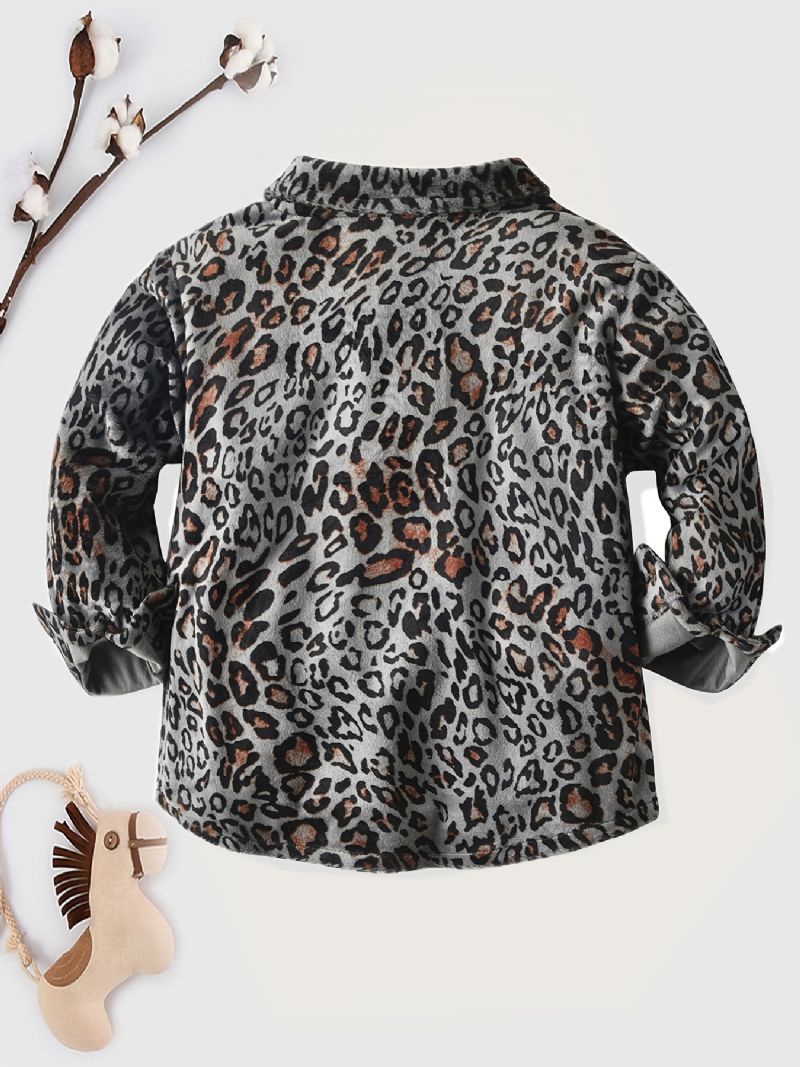 Chlapecká Košile S Leopardím Knoflíkem S Dlouhým Rukávem