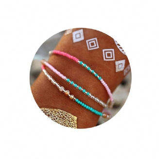 Boho Náramky Vícevrstvé Splétané Kreativní Pro Ženy Dospívající Dívky