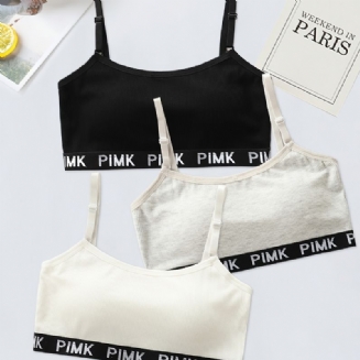 Sada 3ks Dívčího Spodního Prádla Comfort Soft Bralette Tílka