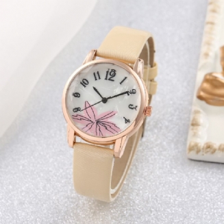 Digital Petal Alloy Leather Watch Charms Dárkové Dárky K Narozeninám Pro Ženy Manželka Dívky Her