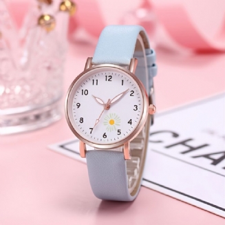 Svítící Daisy Dětská Móda Kožený Náramek Quartz Hodinky Efektní Dámské Šperky Sofistikované Stylové