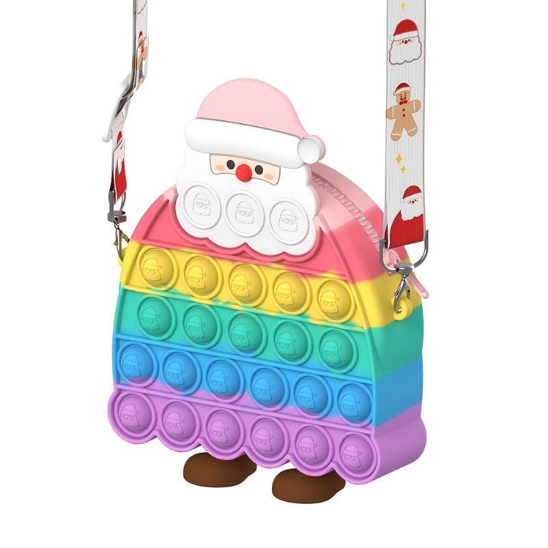 Pop Purse Bag 2v1 Poppet Bag Vánoční Hračka Fidget S Nastavitelnou Délkou Popruhu Pro Chlapce Dívky Narozeninové Dárky