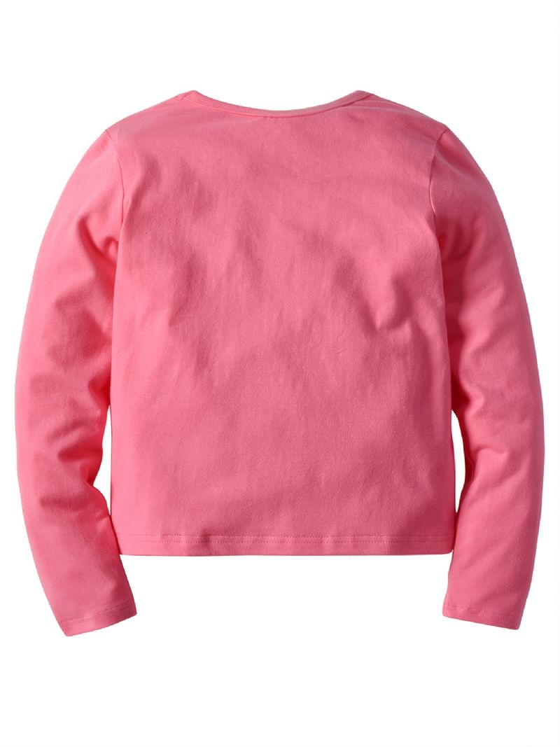 Podzimní Zimní Dívčí Ležérní Mikina S Kresleným Potiskem Crew Neck