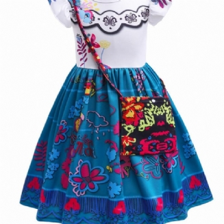 Dívky Mirabel Dress Kostým Kreslený Film Šaty Princezna Magic Party Oblečení Cosplay