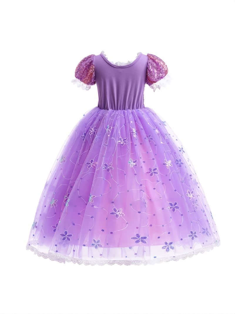 Dívky Sofia Princess Birthday Christmas Dress Kostým Pro Party Cosplay Fialové Šaty