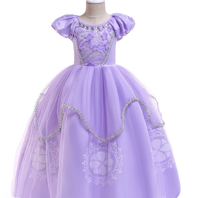Dívky Sofia První Princezna Rapunzel Halloween Kostým Efektní Párty Cosplay Oblečení Narozeninové Šaty
