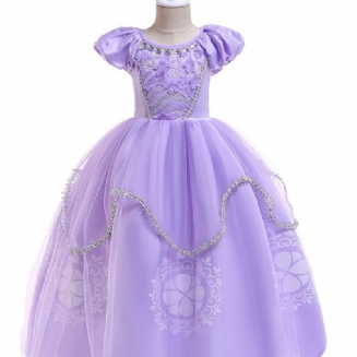 Dívky Sofia První Princezna Rapunzel Halloween Kostým Efektní Párty Cosplay Oblečení Narozeninové Šaty