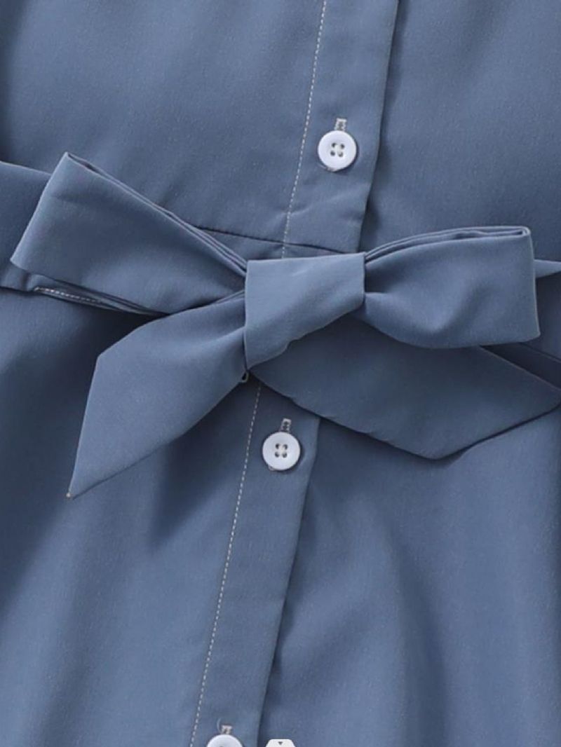 Dívčí Elegantní Šaty Colorblock S Výstřihem Do V