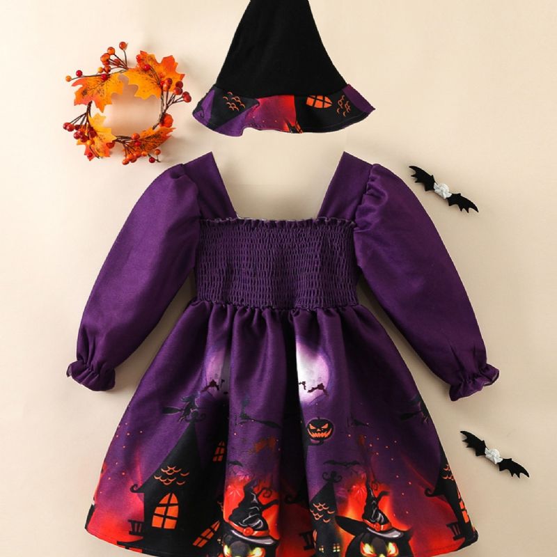 Dívčí Halloweenské Šaty Čarodějnice