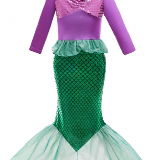 Dívčí Kostým Mořská Panna Efektní Cosplay Outfit Princezna Šaty Pro Slavnostní Vánoční Narozeninový Večírek Dětské Oblečení