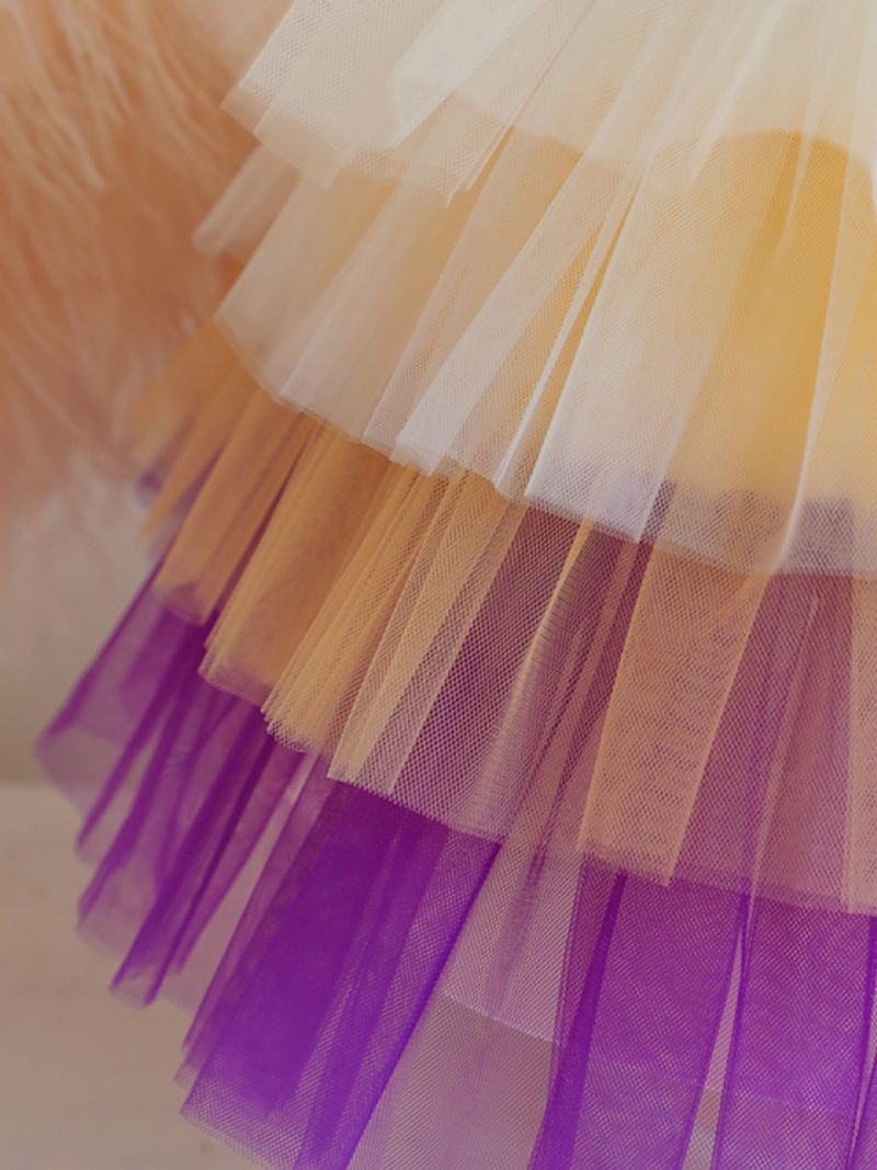 Dívčí Tutu Síťovaná Sukně Bez Rukávů Dětské Oblečení Společenské Šaty Princeznovské