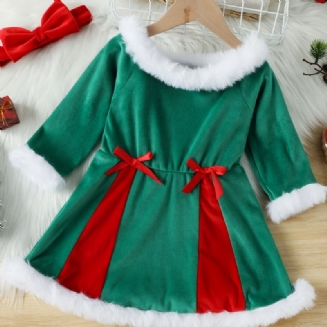 Dívčí Vánoční Fleecové Šaty Na Zimu