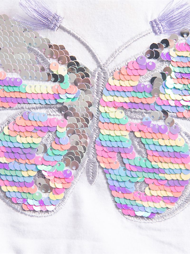 Motýlí Flitry Dětské Šaty S Dlouhým Rukávem Dívčí Pro Princeznu Společenské