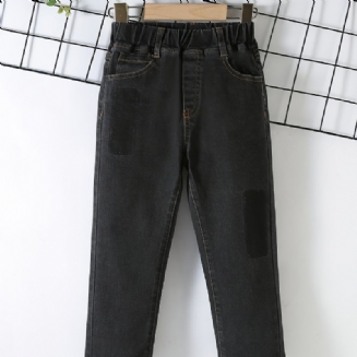 Chlapecké Stretch Denim Jeans S Elastickým Pasem Dětské Oblečení