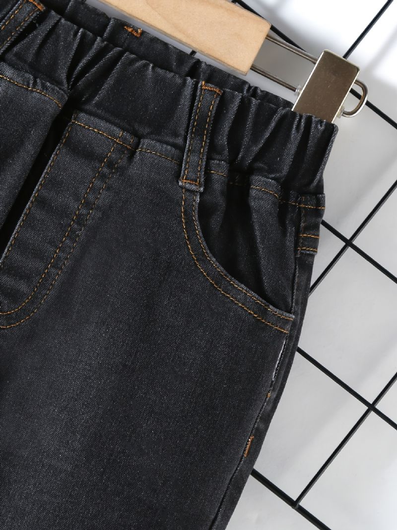 Chlapecké Stretch Denim Jeans S Elastickým Pasem Dětské Oblečení
