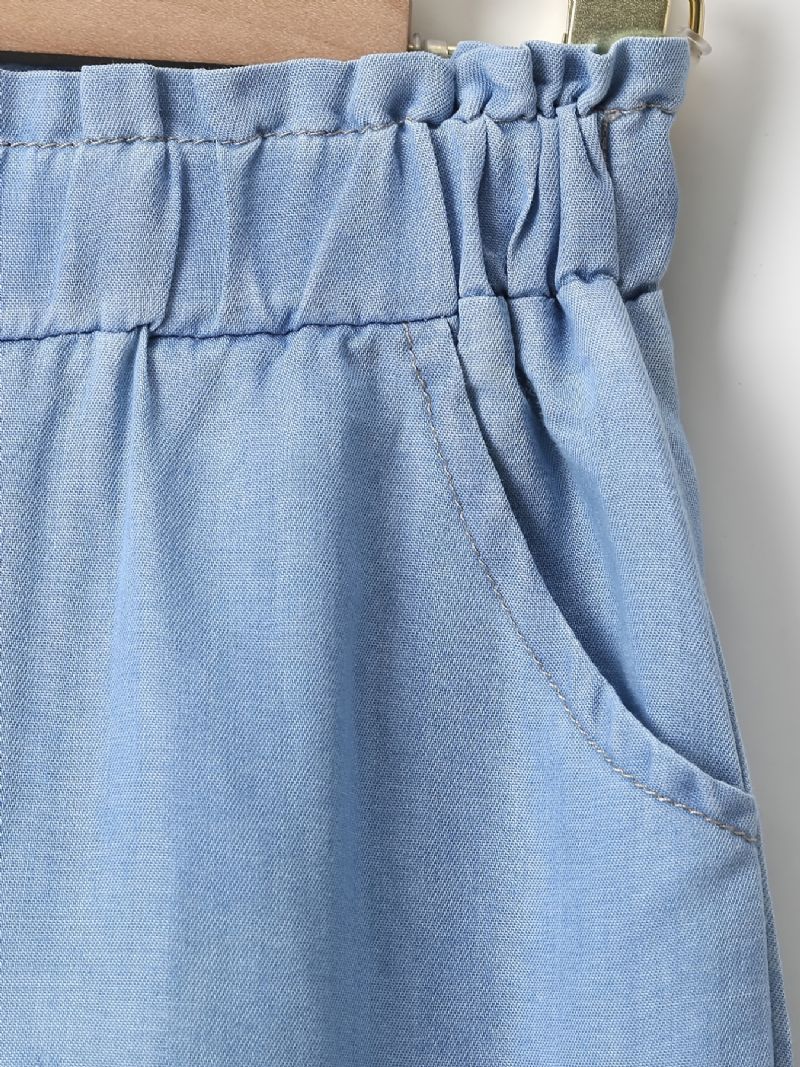 Dívčí Pevné Džínové Kalhoty Zúžené Džíny S Elastickým Pasem Dětské Oblečení