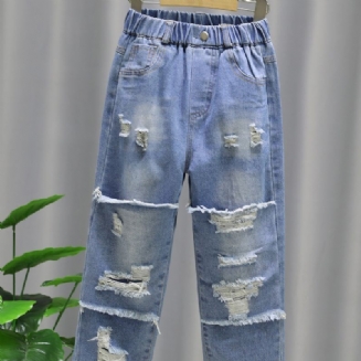 Dívčí Roztrhané Džínové Kalhoty Jean Distressed