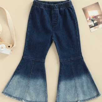 Dívčí Rozšířené Kalhoty Ležérní Elastické Džíny