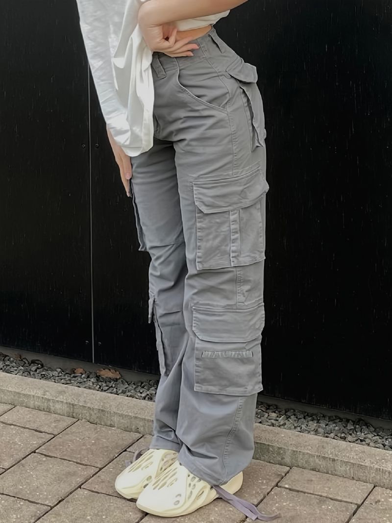 Široké Nohavice Baggy Cargo Kalhoty S Kapsami S Klopou Dívčí Džíny Ve Stylu Y2k Dámské Oblečení A Džínovina