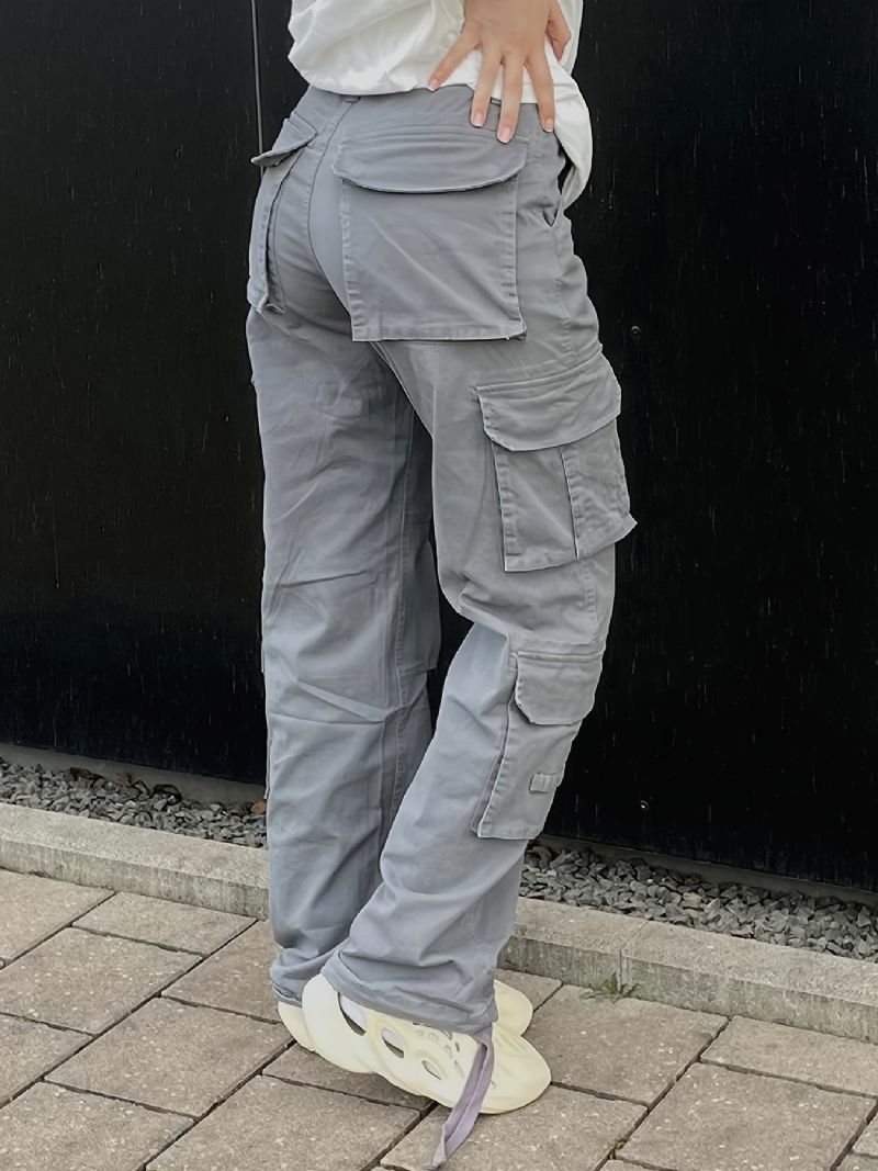 Široké Nohavice Baggy Cargo Kalhoty S Kapsami S Klopou Dívčí Džíny Ve Stylu Y2k Dámské Oblečení A Džínovina