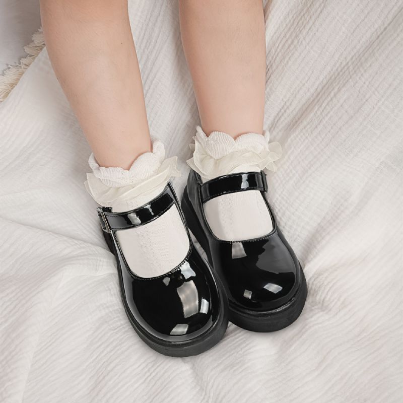 Dívčí Elegantní Ploché Protiskluzové Lehké Boty Mary Janes Pro Zimní Svatební Vystoupení