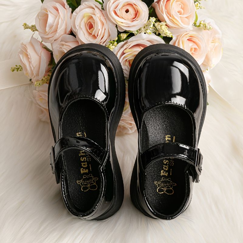Dívčí Elegantní Ploché Protiskluzové Lehké Boty Mary Janes Pro Zimní Svatební Vystoupení
