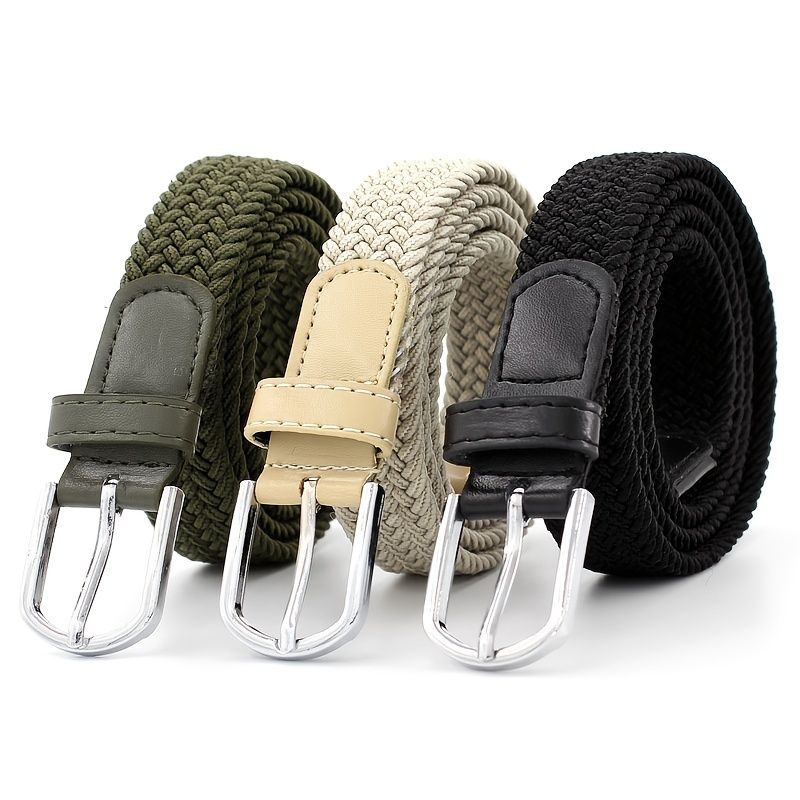 Unisex Stretch Tkaný Pás Pletené Opasky Pro Džíny Kalhoty Šaty Pásek V Pase Pro Ženy Dívky