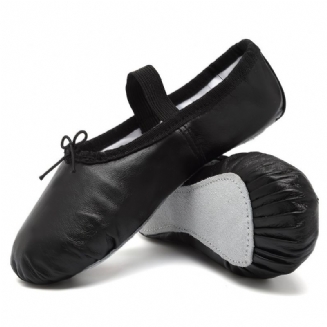 Dívčí Kožené Baletní Boty Pantofle Taneční Pro Gymnastiku Jógu