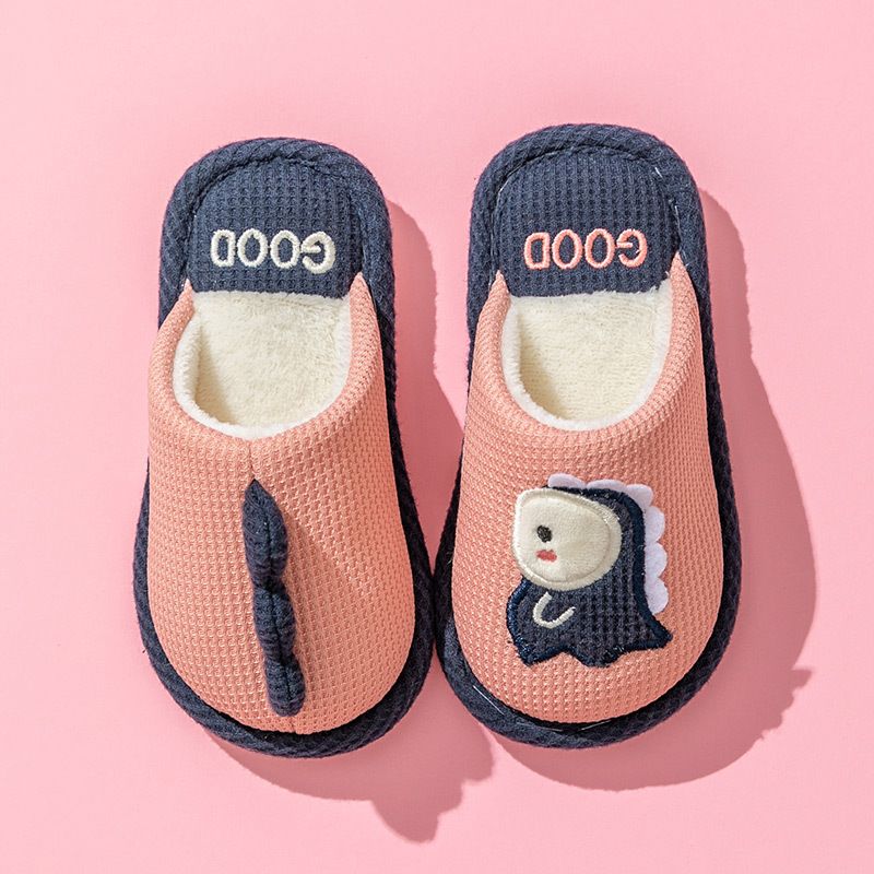 Dívčí Kreslený Dinosaurus Slip On Domácí Pantofle