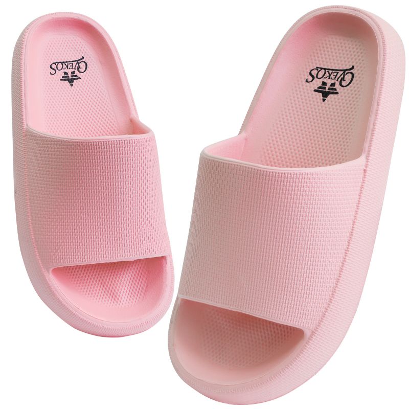 Dívčí Neformální Jednoduché Nazouvací Pantofle Protiskluzové Lehké Sprchové Sandály Na Platformě Doma