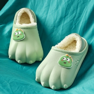 Dětské Chlapecké Fleecové Pantofle S Designem Tvaru Dinosaura Na Zimu