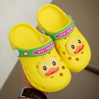 Dětské Pantofle Cartoon Yellow Duck Hole