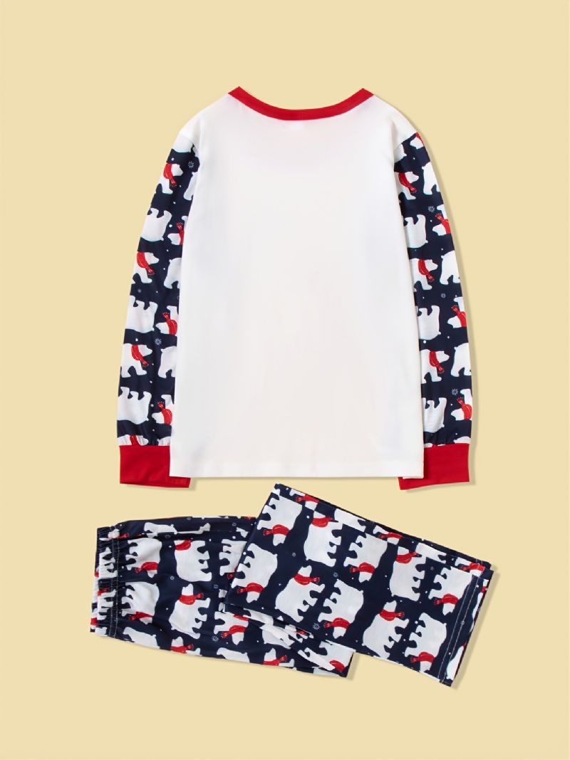2023 Veselé Vánoce White Bear Pyjamas Loungewear Chlapci Pyžamas Set