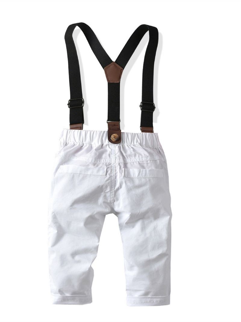 Batole Dětské Chlapci Pánské Obleky Pruhovaný Motýlek Košile Podvazkové Kalhoty Souprava Oblečení