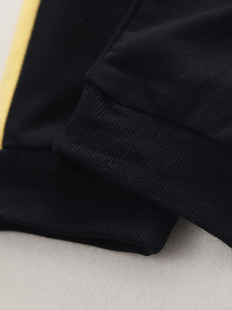 Chlapci Casual Colorblock Crew Výstřih Dlouhý Rukáv Mikiny Kalhoty Set Podzim Zima