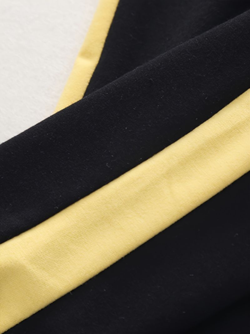 Chlapci Casual Colorblock Crew Výstřih Dlouhý Rukáv Mikiny Kalhoty Set Podzim Zima
