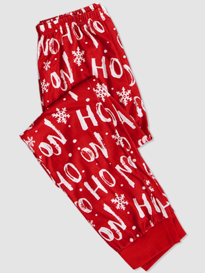 Chlapci Christmas 2 Letter Pattern Fawn Homewear Two Piece Set