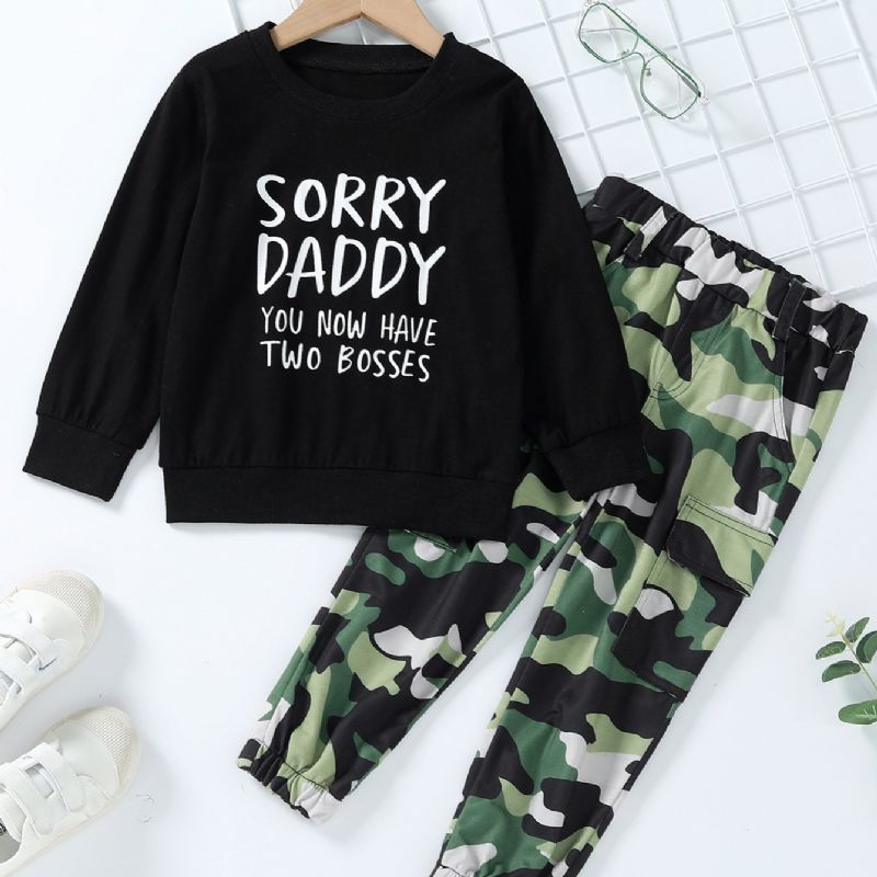 Chlapecká Mikina Pullover & Odpovídající Maskáčové Kalhoty Jogger Dětské Oblečení