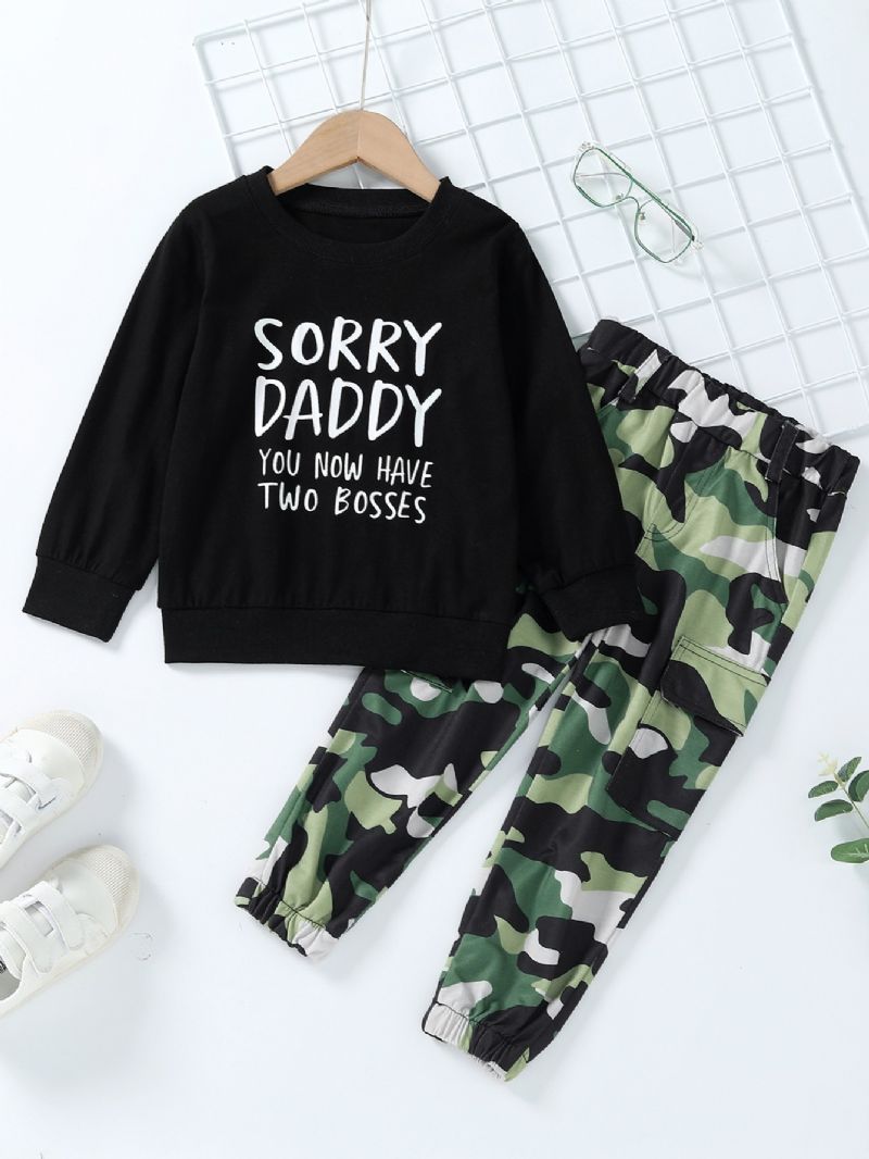 Chlapecká Mikina Pullover & Odpovídající Maskáčové Kalhoty Jogger Dětské Oblečení