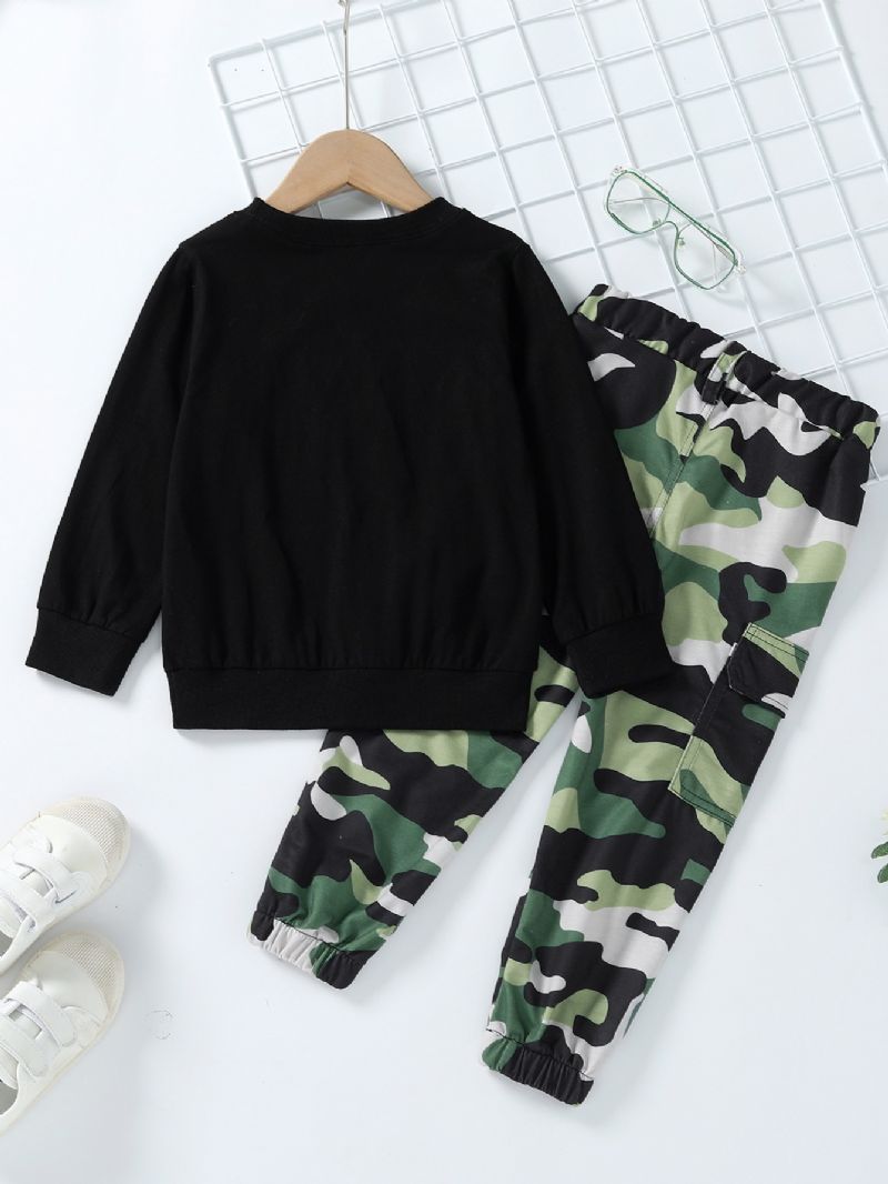 Chlapecká Mikina Pullover & Odpovídající Maskáčové Kalhoty Jogger Dětské Oblečení