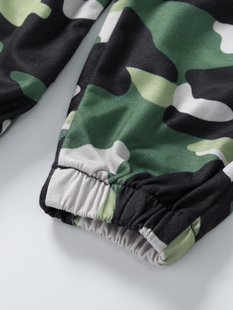 Chlapecká Mikina Pullover & Odpovídající Maskáčové Kalhoty Jogger Dětské Oblečení