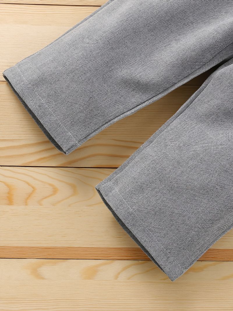 Chlapecká Patchworková Mikina + Kalhoty Set Oblečení Pro Miminko Black Grey