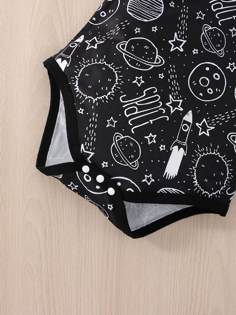 Chlapecká Sada Šortek Pro Volný Čas Planet Space Print Pro Miminka A Pevné Bryndáčky