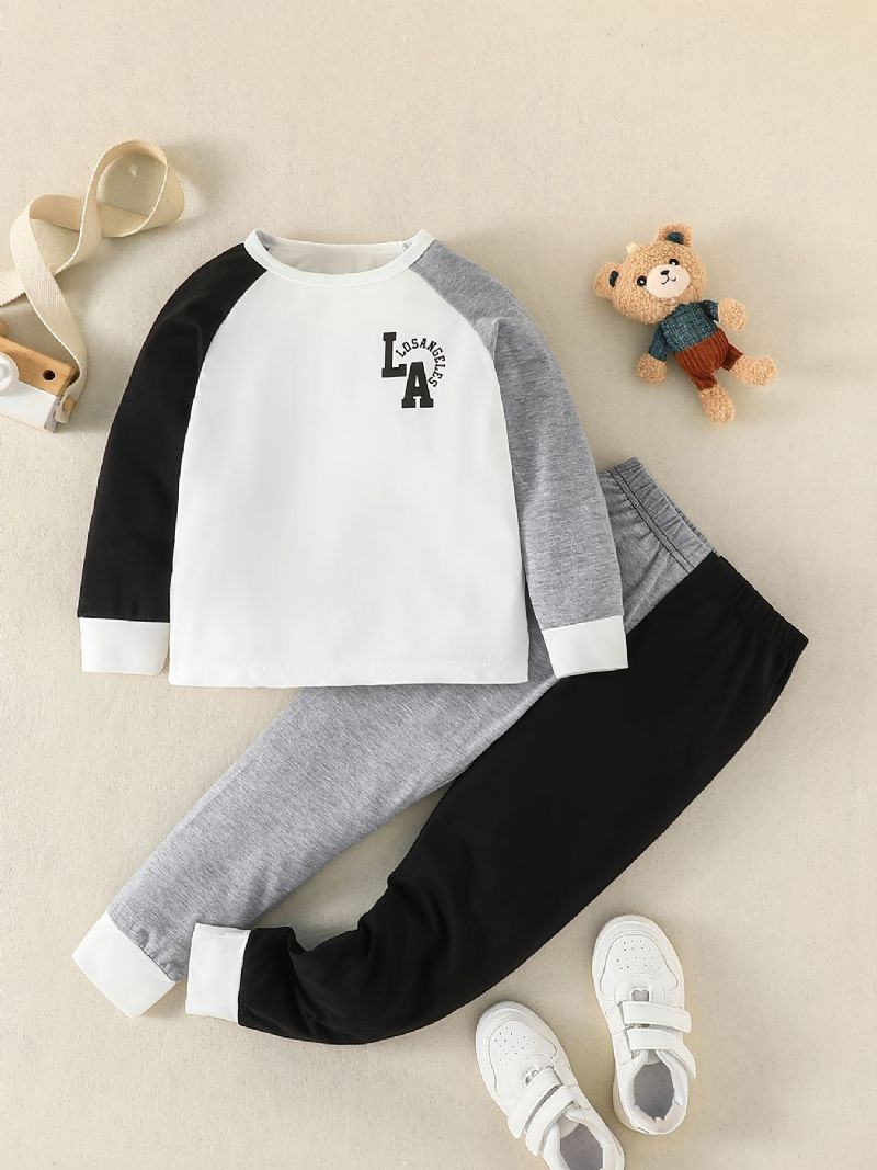 Chlapecký Pulovrový Top + Elastický Pas Kalhoty Set Dětské Oblečení Na Jaro Léto