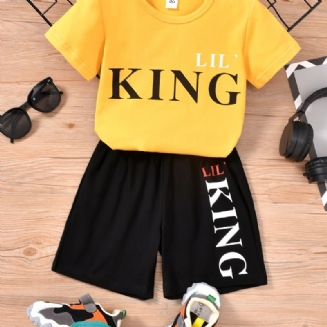 Chlapecký Top King S Krátkým Rukávem + Krátký Set Dětského Oblečení
